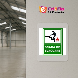 Indicator Pentru scara de iesire pe scara in stanga in sus, Sticker autocolant - Img 3