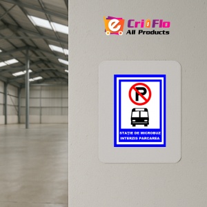 Indicator Pentru statie de microbuz parcare interzisa, Sticker autocolant - Img 3