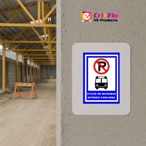 Indicator Pentru statie de microbuz parcare interzisa, Sticker autocolant - Img 5