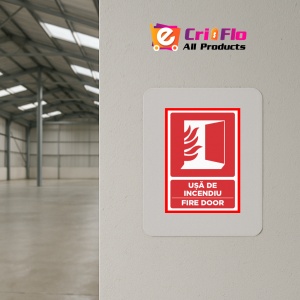 Indicator Pentru usa de incendiu fire door, Sticker autocolant - Img 3