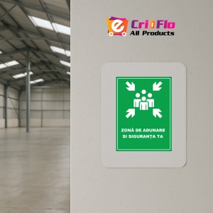 Indicator Pentru zona de adunare si siguranta ta, Sticker autocolant - Img 3