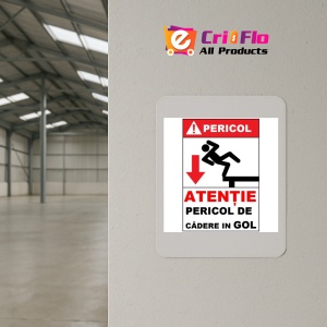 Indicator Pericol de cadere in gol, Sticker autocolant - Img 3