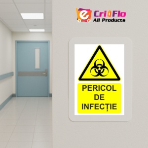 Indicator Pericol de infectie indicator de avertizare, Sticker autocolant - Img 5
