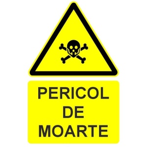 Indicator Pericol de moarte indicator de avertizare, Sticker autocolant