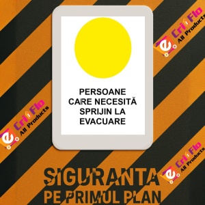 Indicator Persoane care necesita sprijin la evacuare PSI autoadeziv sticker autocolantSticker autocolant - Img 3