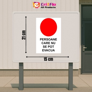 Indicator Persoane care nu se pot evacua PSI autoadeziv sticker autocolantSticker autocolant - Img 2