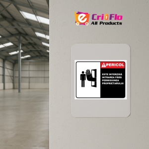 Indicator Placute este interzisa intrarea fara permisiunea proprietarului, Sticker autocolant - Img 3