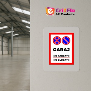 Indicator Placute garaj nu parcati nu blocati, Sticker autocolant - Img 3