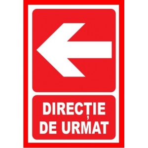 Indicator Placute pentru directie de urmat in stanga, Sticker autocolant