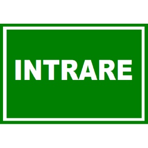 Indicator Placute pentru intrare, Sticker autocolant