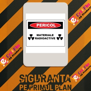 Indicator Placute pentru materiale radioactive, Sticker autocolant - Img 2