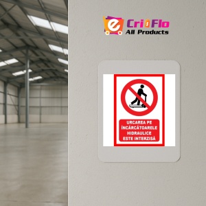 Indicator Placute urcarea pe incarcatoarele hidraulice este interzisa, Sticker autocolant - Img 3