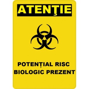 Indicator Potential risc biologic prezent, Sticker autocolant