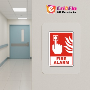 Indicator Press For Fire Alarm Sign, Sticker autocolant - Img 4