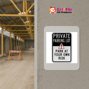 Indicator Private Parking Lot Sign, Sticker autocolant - Img 5