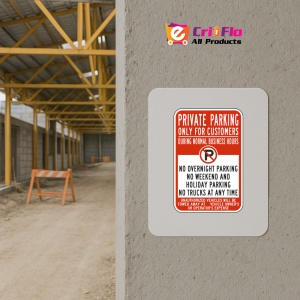 Indicator Private Parking Only For Customers Sign, Sticker autocolant - Img 5