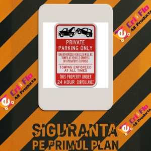 Indicator Private Parking Only Sign, Sticker autocolant - Img 2