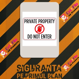 Indicator Private property do not enter, Sticker autocolant - Img 2