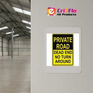 Indicator Private road dead end no turn around, Sticker autocolant - Img 3