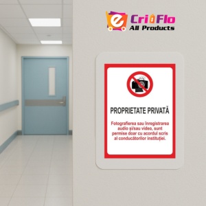 Indicator Proprietate privata fotografie cu acord scris, Sticker autocolant - Img 5