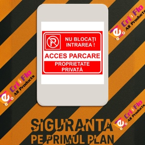 Indicator Proprietate privata nu blocati intrarea acces parcare, Sticker autocolant - Img 2