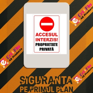 Indicator Proprietate privata si accesul interzis, Sticker autocolant - Img 2