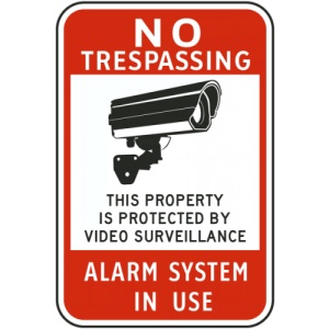 Indicator Protected By Video Surveillance Sign, Sticker autocolant