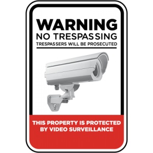 Indicator Protected by Video Surveillance, Sticker autocolant