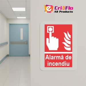 Indicator protectia muncii alarma de incendiu, Sticker autocolant - Img 5