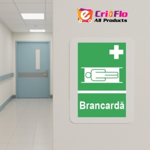 Indicator protectia muncii brancarda, Sticker autocolant - Img 5