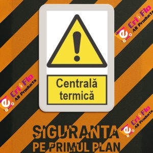 Indicator protectia muncii centrala termica, Sticker autocolant - Img 3