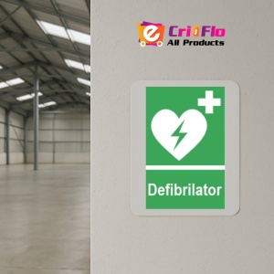 Indicator protectia muncii defibrilator, Sticker autocolant - Img 4