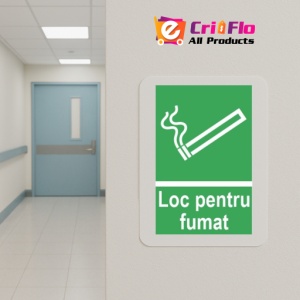 Indicator protectia muncii loc pentru fumat, Sticker autocolant - Img 5