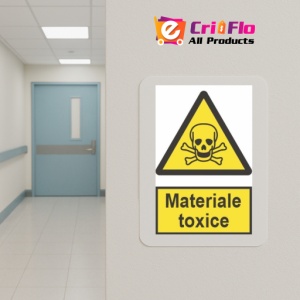 Indicator protectia muncii materiale toxice, Sticker autocolant - Img 5