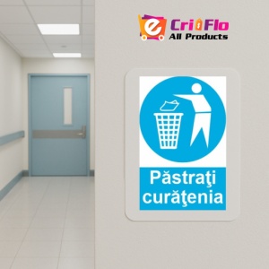 Indicator protectia muncii pastrati curatenia, Sticker autocolant - Img 5