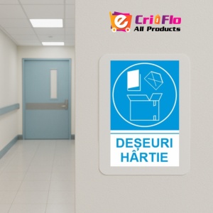 Indicator protectia muncii reciclare deseuri hartie 1, Sticker autocolant - Img 5
