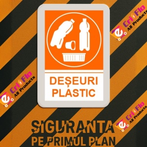 Indicator protectia muncii reciclare deseuri plastic 1, Sticker autocolant - Img 3