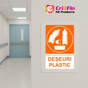 Indicator protectia muncii reciclare deseuri plastic 1, Sticker autocolant - Img 5