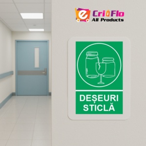 Indicator protectia muncii reciclare deseuri sticla 1, Sticker autocolant - Img 5