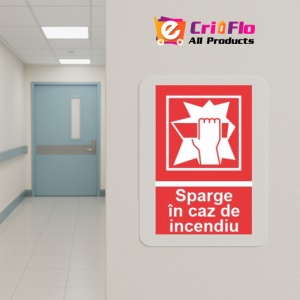 Indicator protectia muncii sparge geamul incendiu, Sticker autocolant - Img 5