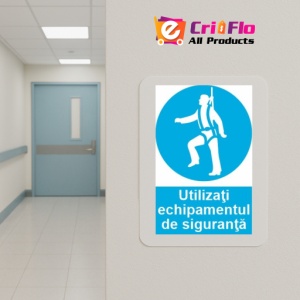 Indicator protectia muncii utilizarea echipamentului obligatorie, Sticker autocolant - Img 5