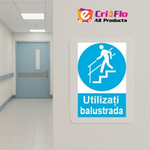 Indicator protectia muncii utilizati balustrada, Sticker autocolant - Img 5
