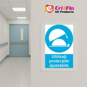 Indicator protectia muncii utilizati protectiile ajustabile obligatoriu, Sticker autocolant - Img 5