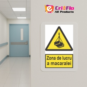 Indicator protectia muncii zona de lucru a macaralei, Sticker autocolant - Img 5