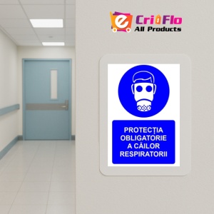 Indicator Protectia obligatorie a cailor respiratorii indicator de obligativitate, Sticker autocolant - Img 5