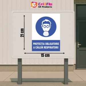 Indicator Protectia obligatorie a cailor respiratorii, Sticker autocolant - Img 2