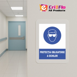 Indicator Protectia obligatorie a ochilor, Sticker autocolant - Img 5