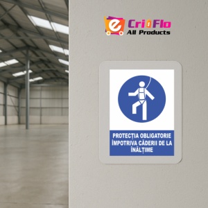 Indicator Protectia obligatorie impotriva caderii de la inaltime, Sticker autocolant - Img 4