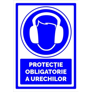 Indicator Protectie obligatorie a urechilor, Sticker autocolant