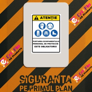 Indicator Purtarea echipamentului personal de protectie este obligatoriu, Sticker autocolant - Img 2